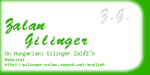zalan gilinger business card